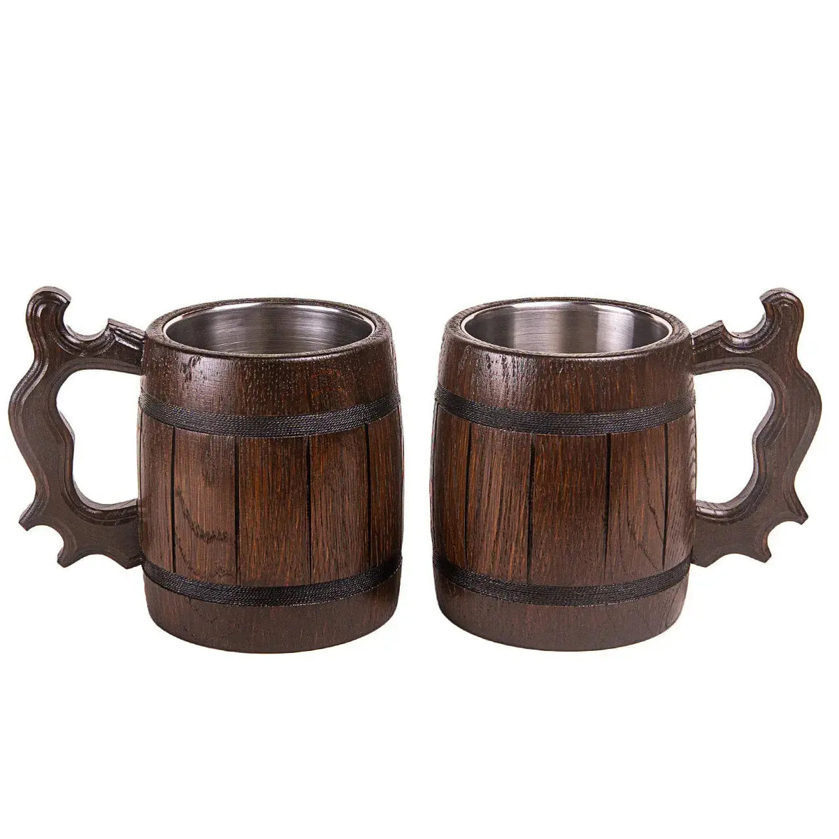 2 pcs Wooden Beer Cups Wood Mug