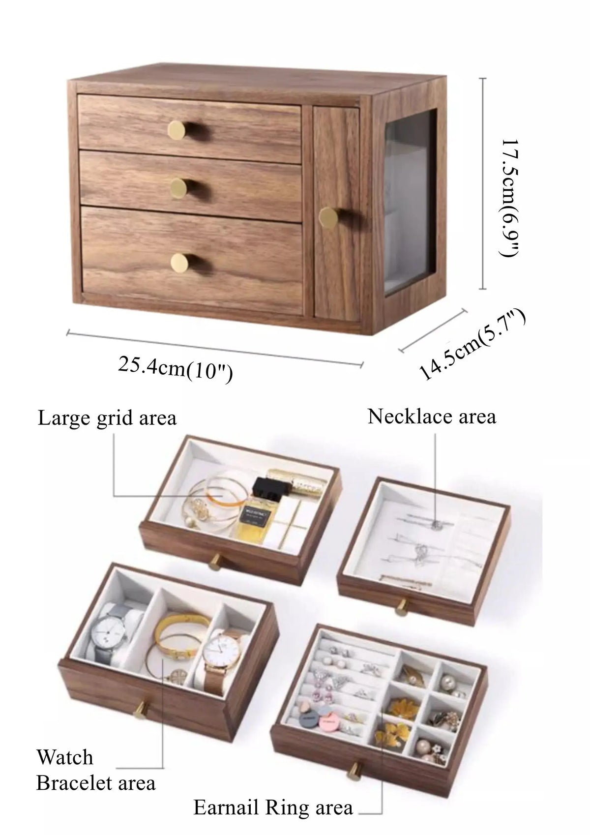 Engrave wooden Jewelry Box