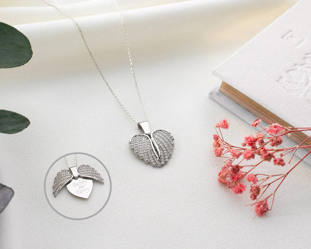 Engraved Heart Necklace , Openable Heart Necklace , Name Necklace , Gift For Girlfriend , Valentine Day Gift , Gift For Mom