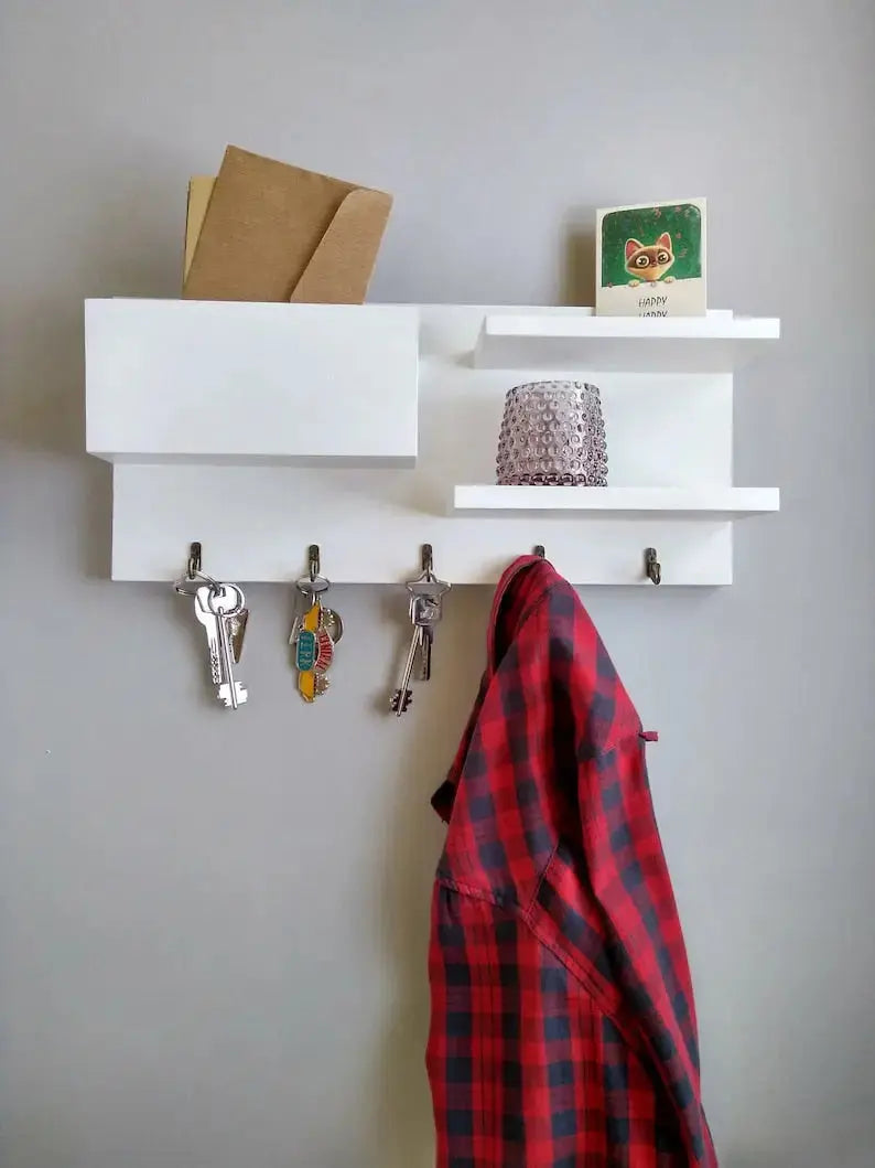 Hand Made Solid Wood Wall Organizer