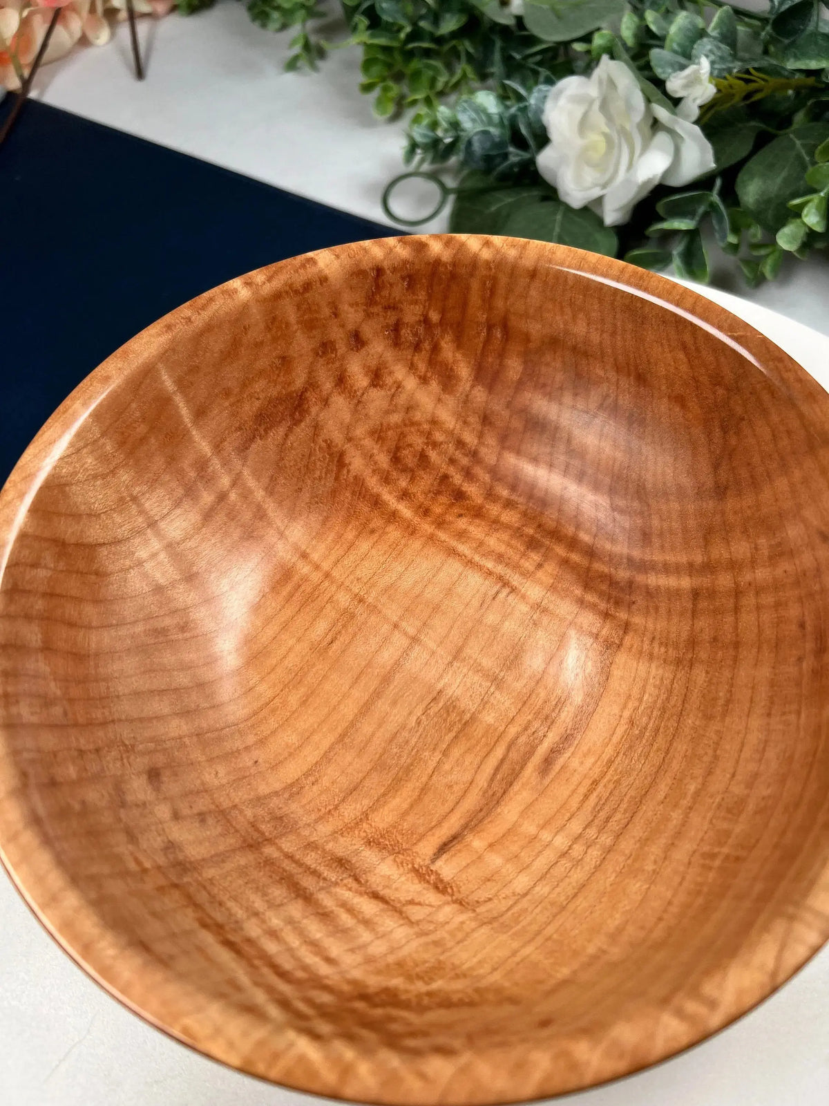 Hand-Turned Curly Maple Bowl