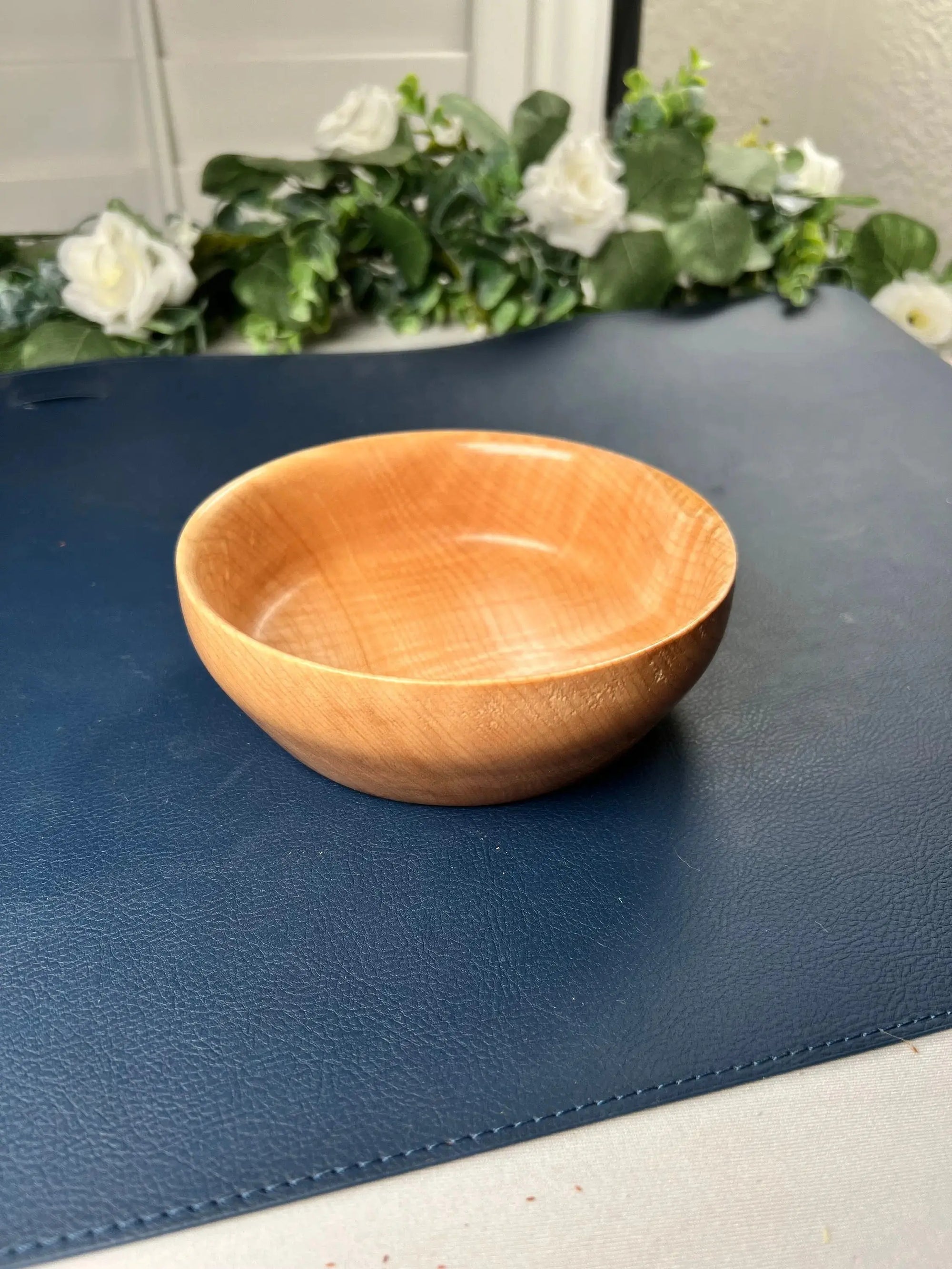 Hand-Turned Curly Maple Bowl