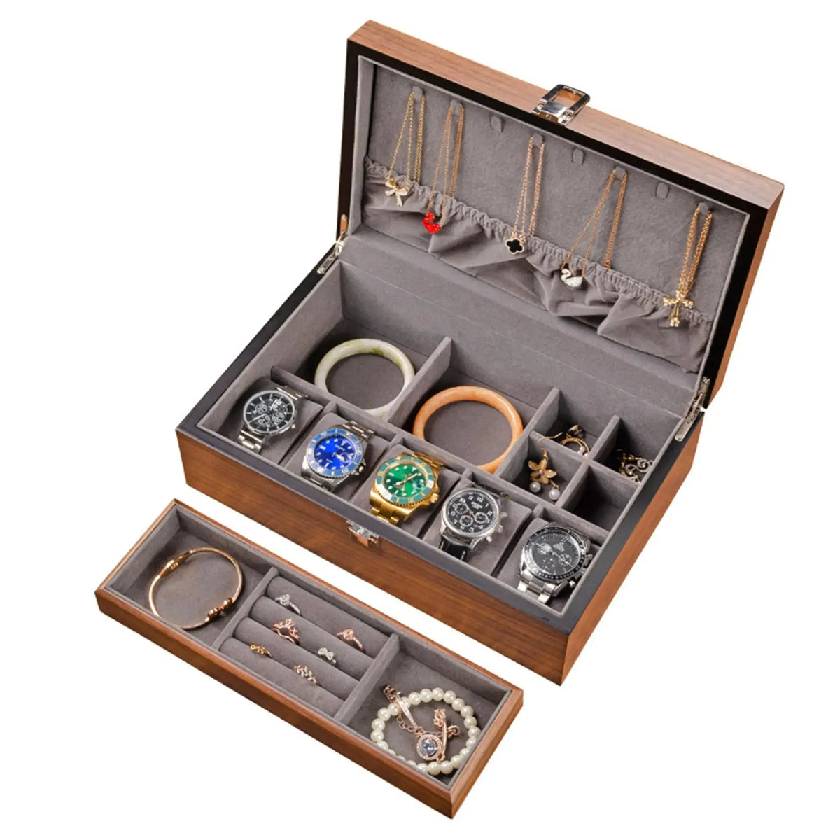 Handmade 2+1 Watch &amp; Jewelry Box