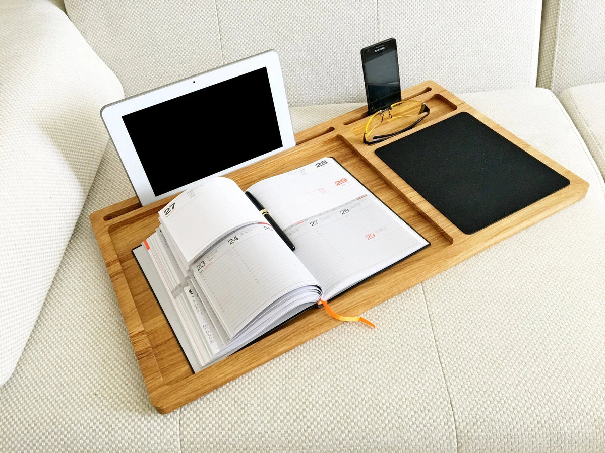 Lap desk Oak wood laptop stand