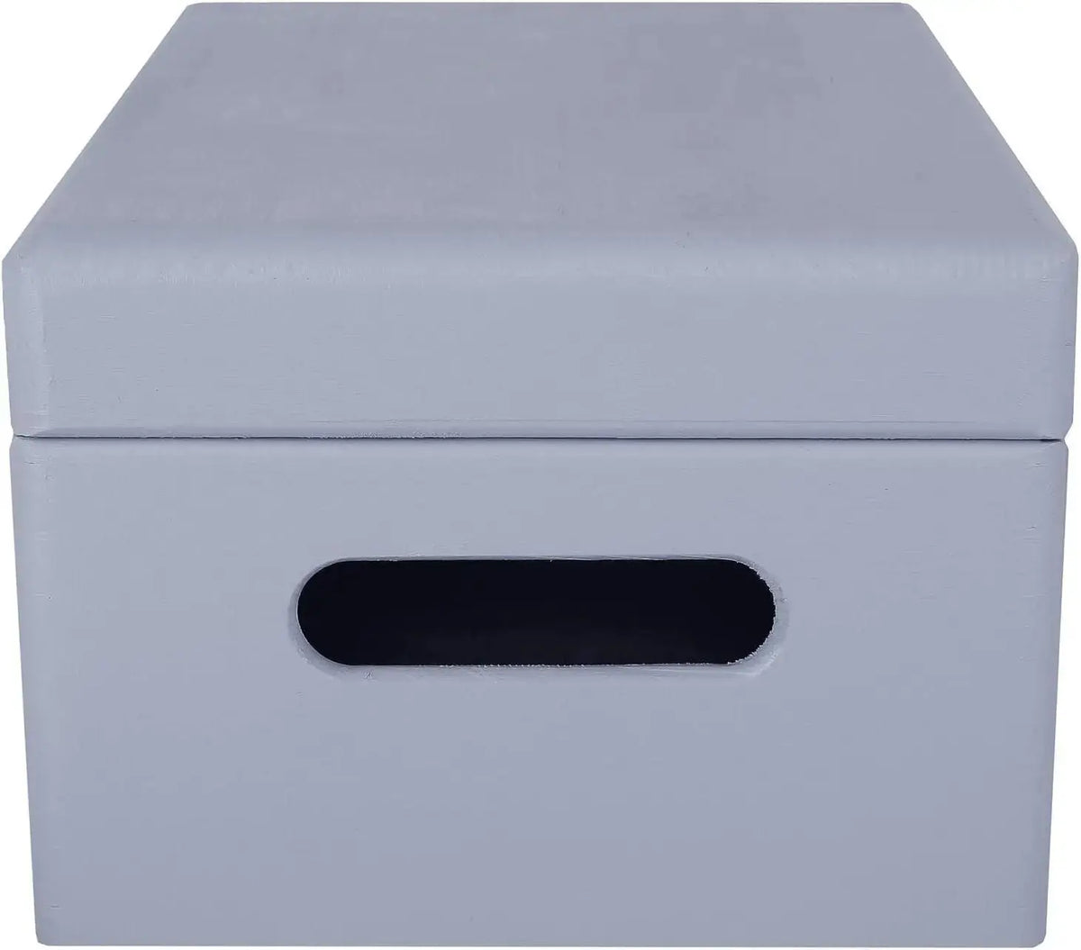 Large Grey Wooden Storage Box