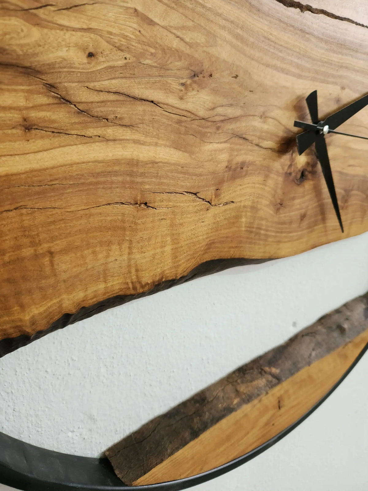 Made to Order Metal &amp; Olive Wood Wall Clock