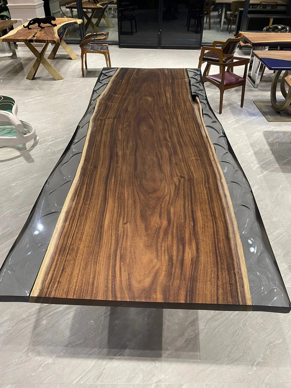 Made to Order Suar Wood Conference Table | Epoxy Large Dining Table | Large Office Desk