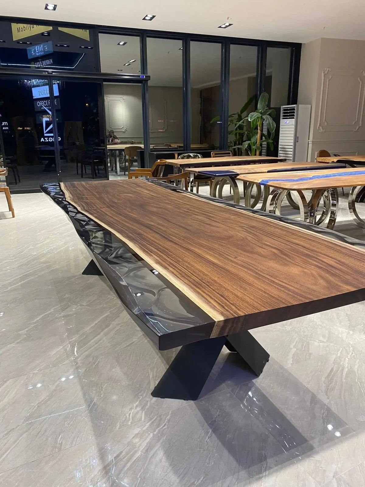 Made to Order Suar Wood Conference Table | Epoxy Large Dining Table | Large Office Desk