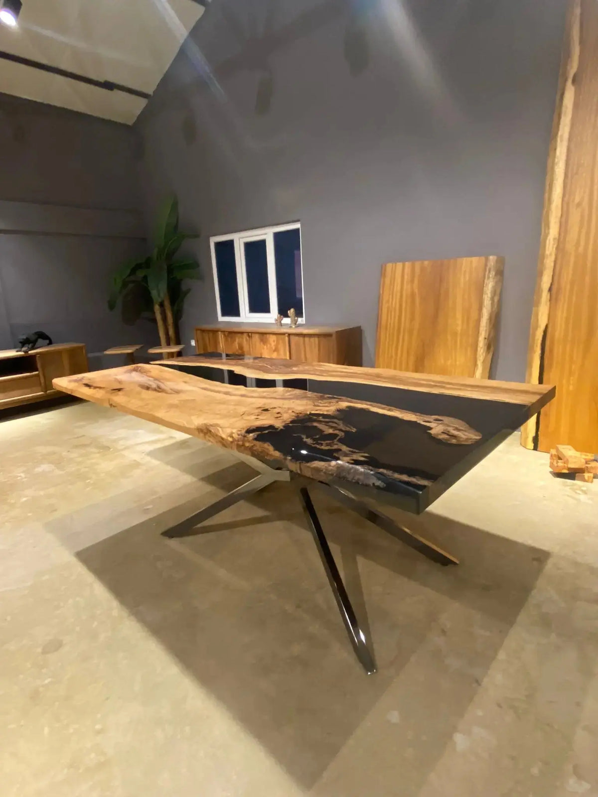 Oak Luxury Black Epoxy Table