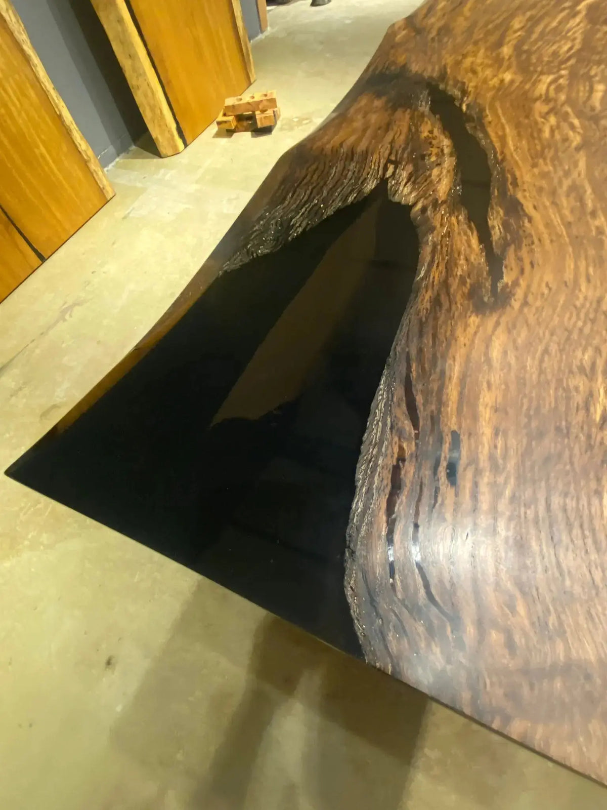 Oak Luxury Black Epoxy Table