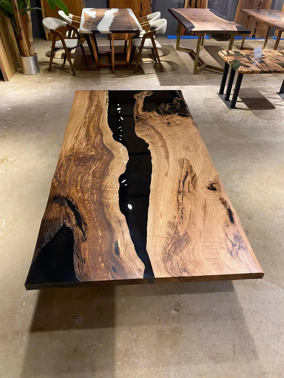 Oak Luxury Black Epoxy Table