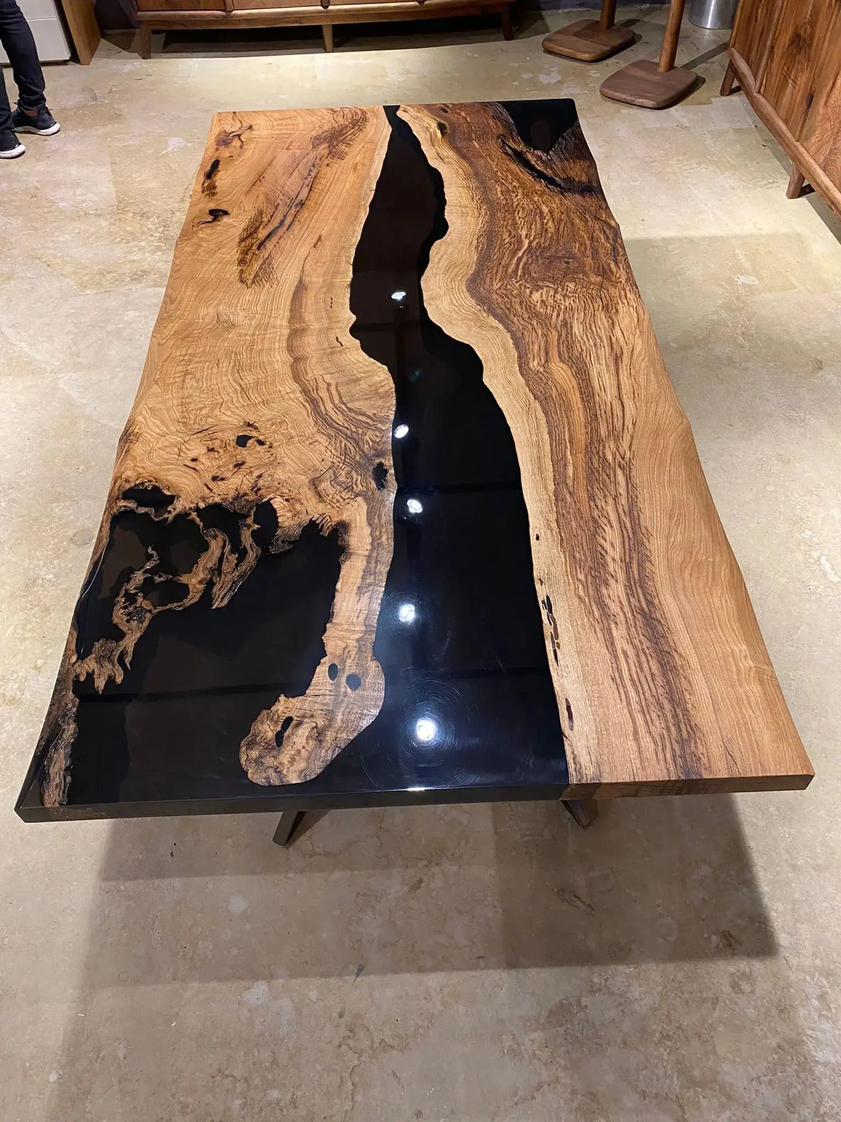 Oak Luxury Black Epoxy Table