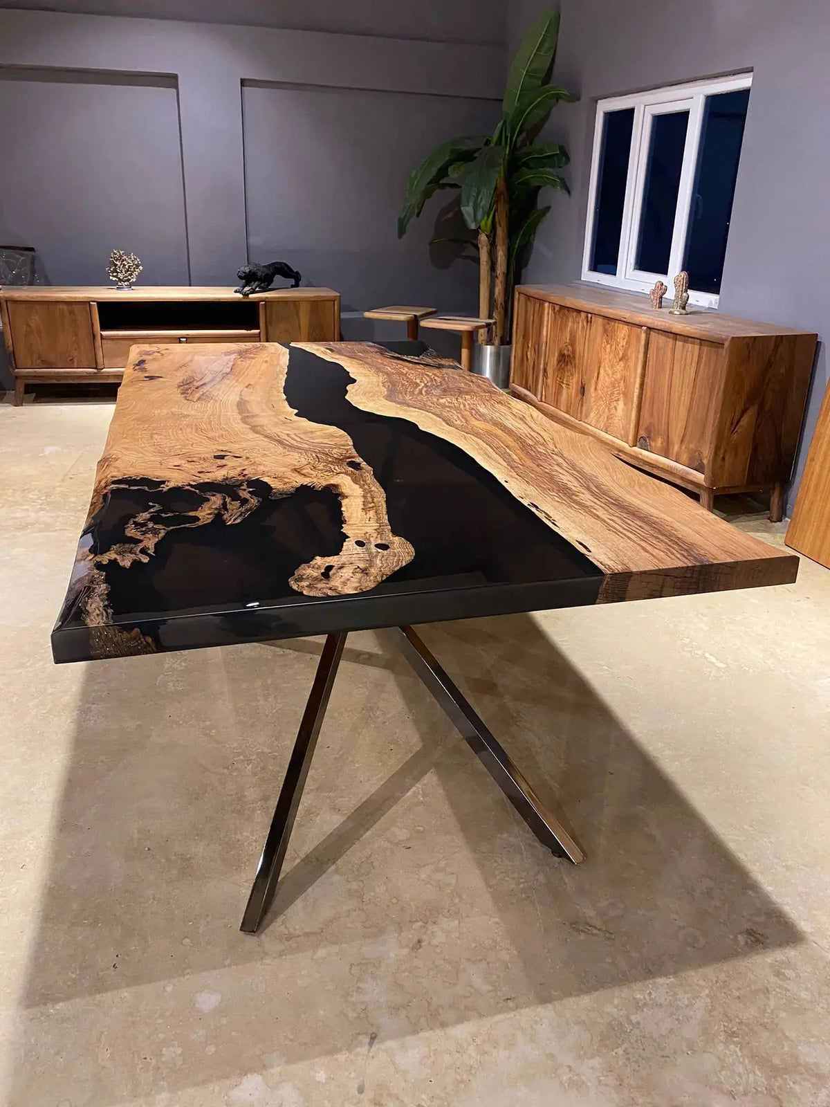 Oak Luxury Black Epoxy Table