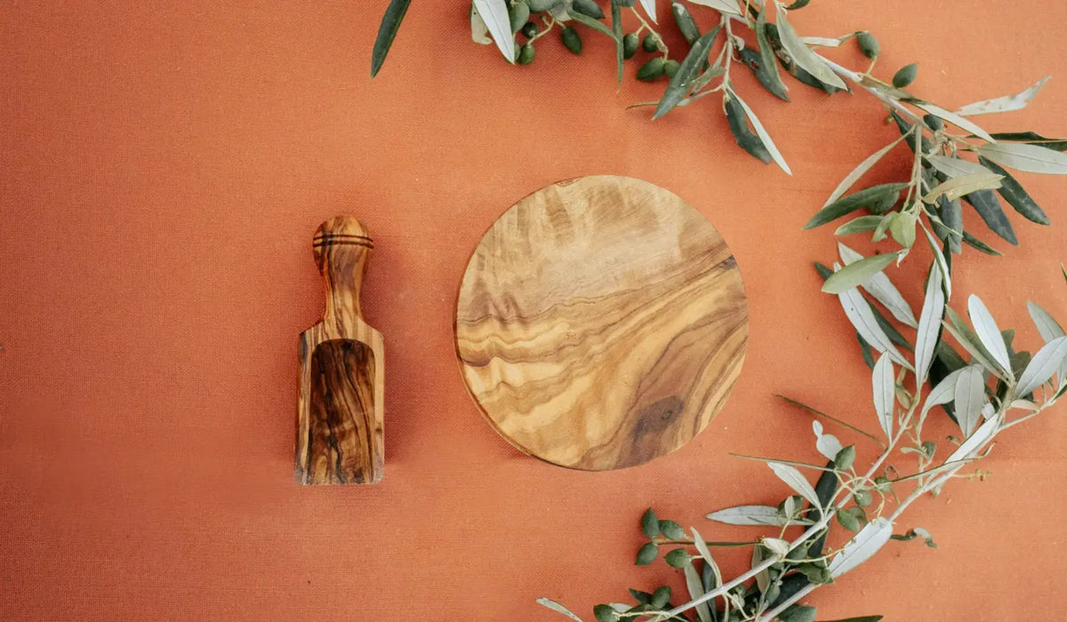 Olive Wood Salt Cellar with Magnetic Lid