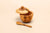 Olive Wood Sugar Bowl with Spoon On Wooden
