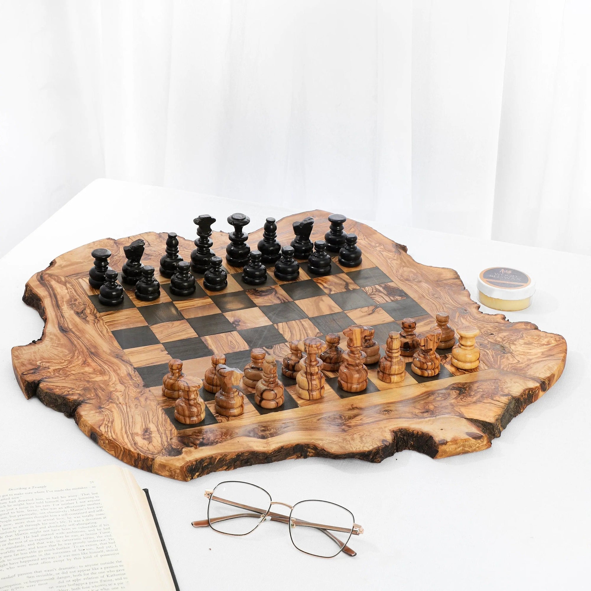 Olivewood Chess Board handmade On Wooden