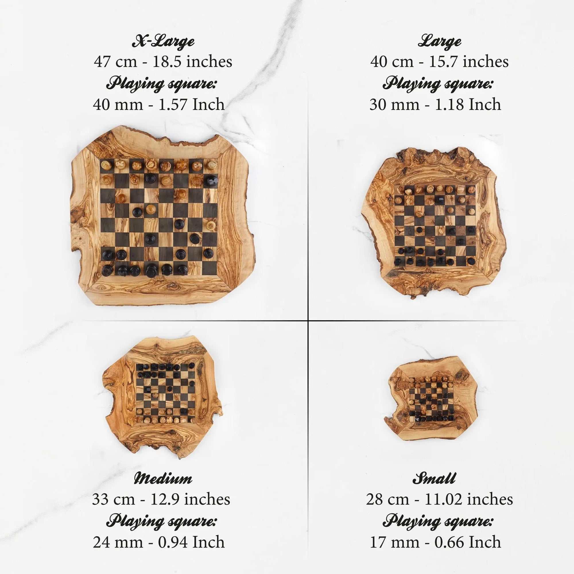 Olivewood Chess Board handmade On Wooden