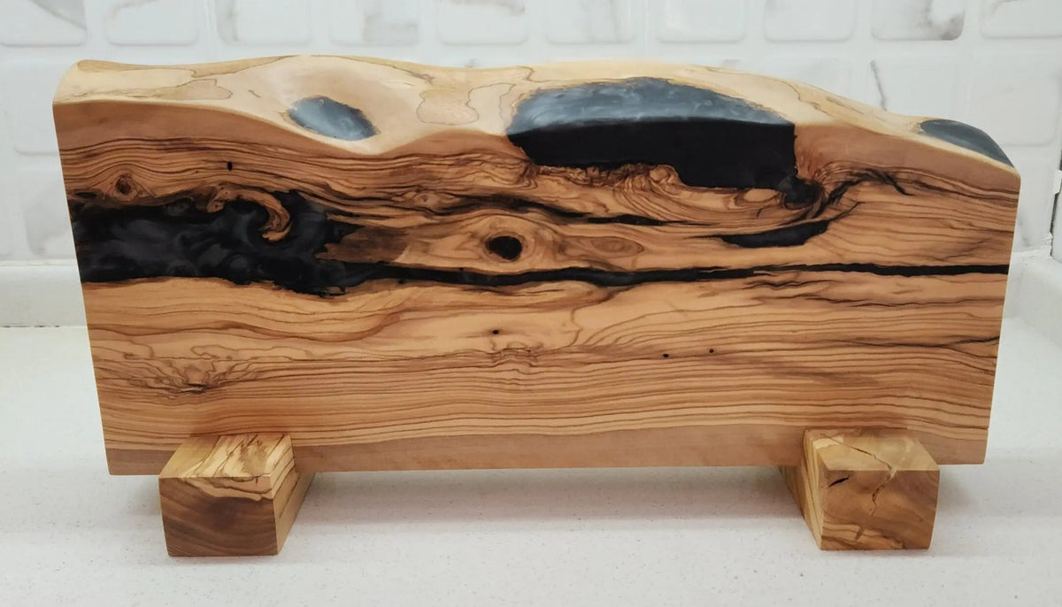 Resin and wooden Knife Holder On Wooden