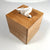 Solid Cherry Handmade Tissue Box Cover Holder – Small Boutique Square Cube Style – Box Jointed Sides On Wooden