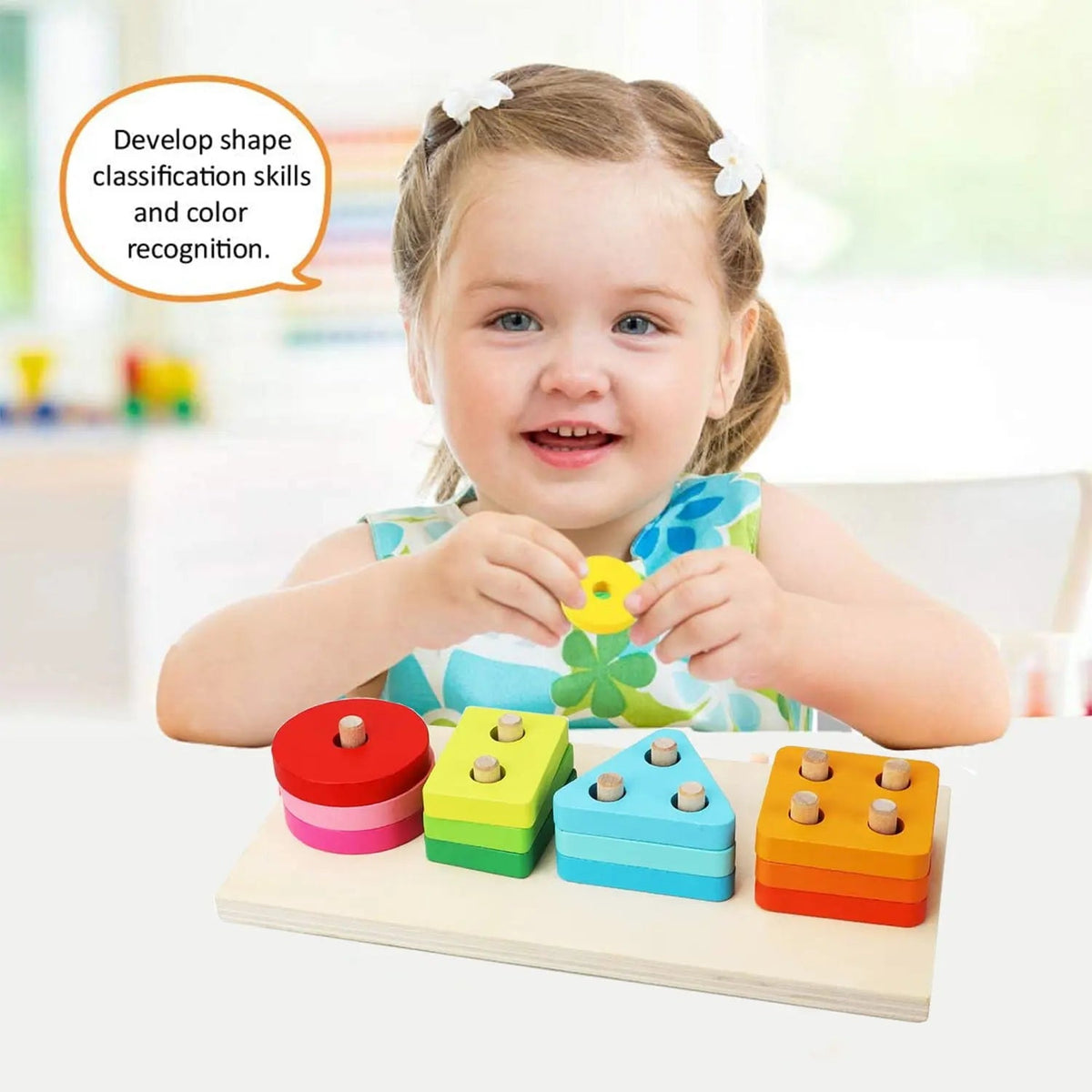 Sytle-Carry Shape Sorter Xylophone for Toddlers 1-3 Learning Toys On Wooden