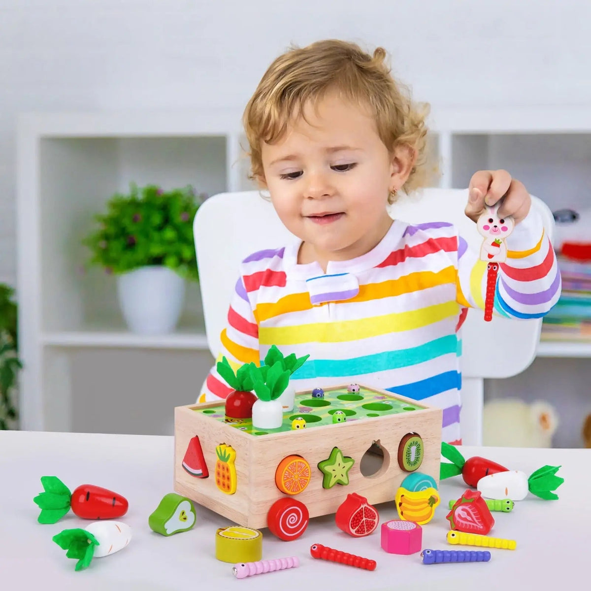 Toddlers Montessori Wooden Educational Toys for Baby Boys Girls On Wooden