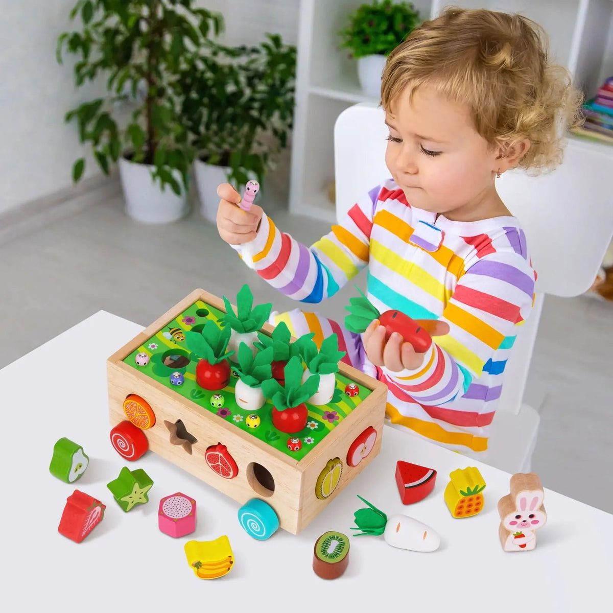 Toddlers Montessori Wooden Educational Toys for Baby Boys Girls On Wooden