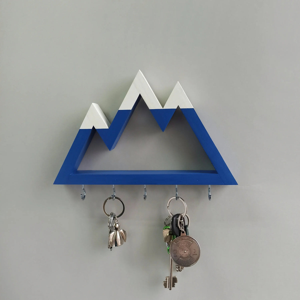Wall Key Holder Mountain On Wooden