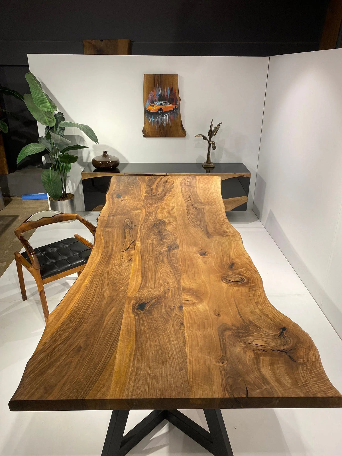 Walnut Kitchen Table | Natural Wooden Dininig Table | Living Room Table On Wooden