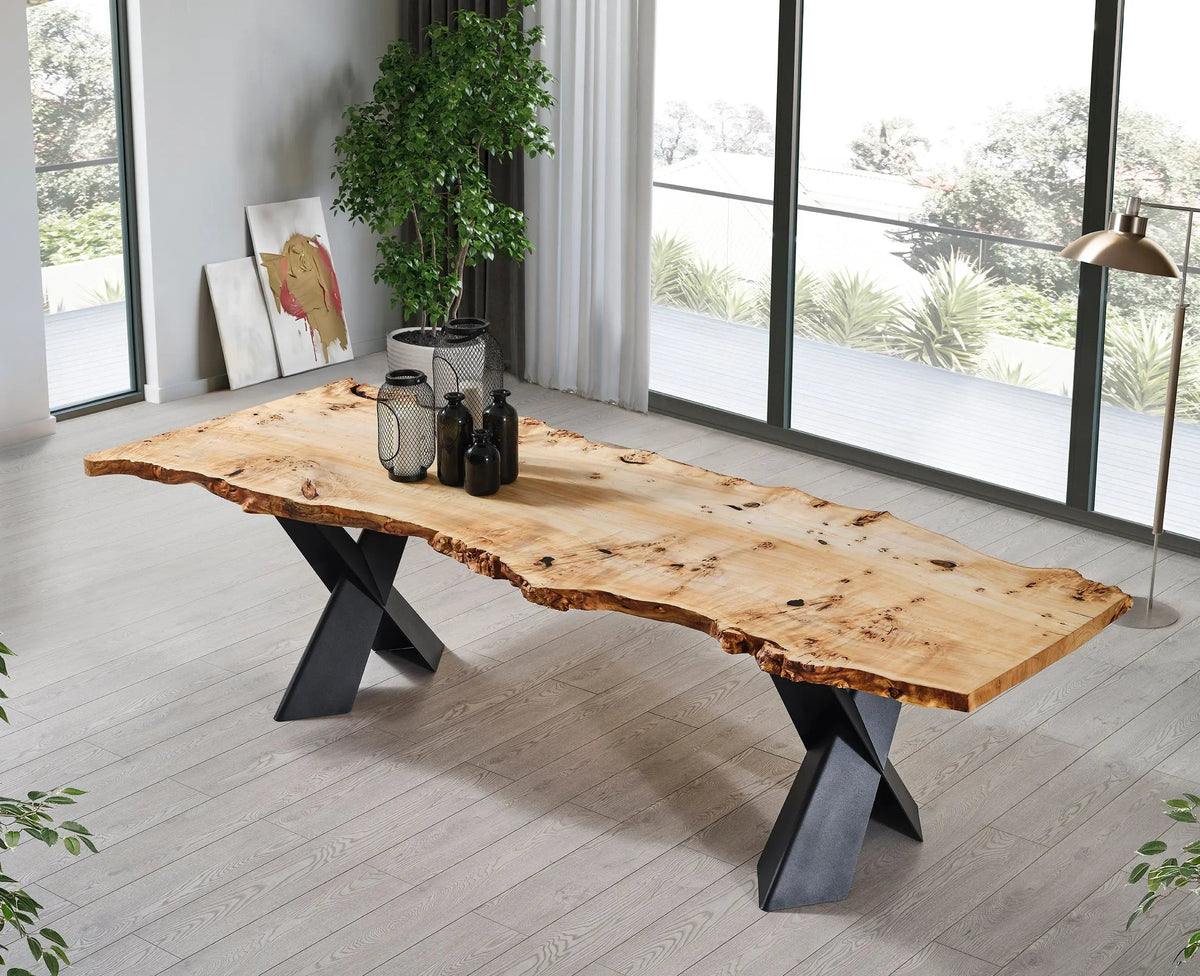 Wood Kitchen Table | Solid Wooden Dining Table | Home Office Desk On Wooden