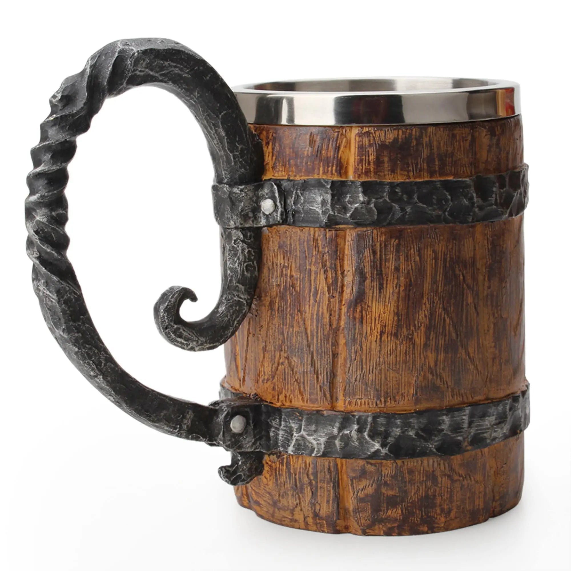 Wooden Beer Mug On Wooden
