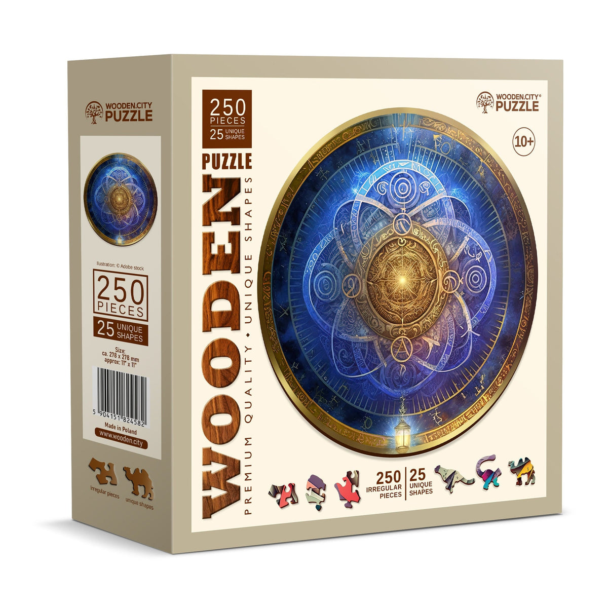 Wooden Puzzle Blue Zodiac 250 Pieces On Wooden