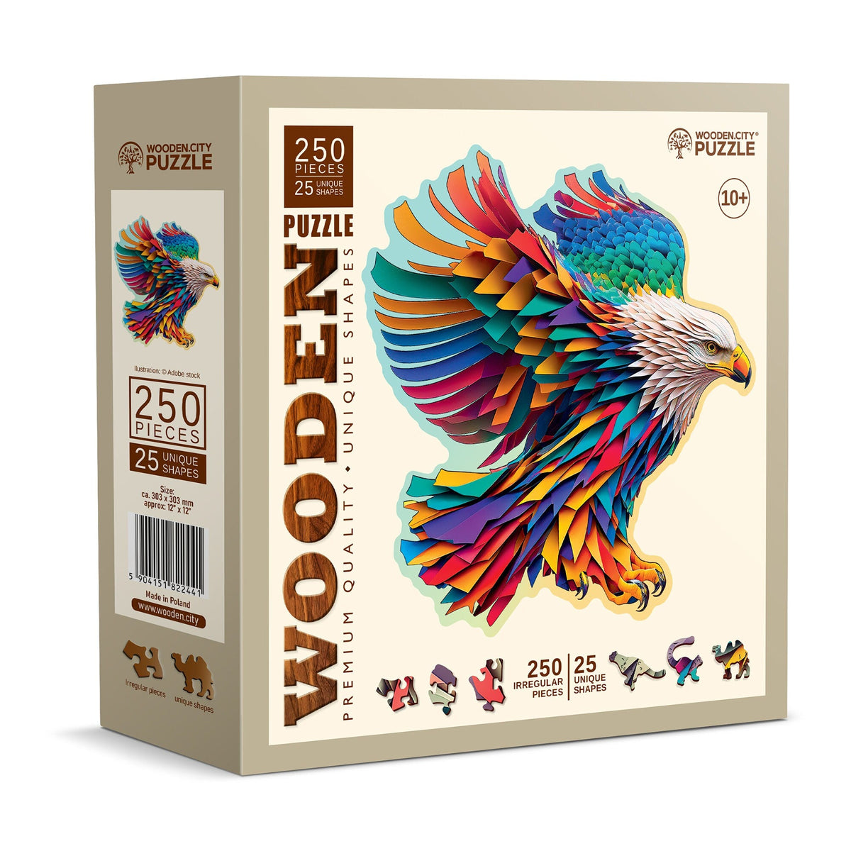 Wooden Puzzle Bright Eagle 250 Pieces On Wooden