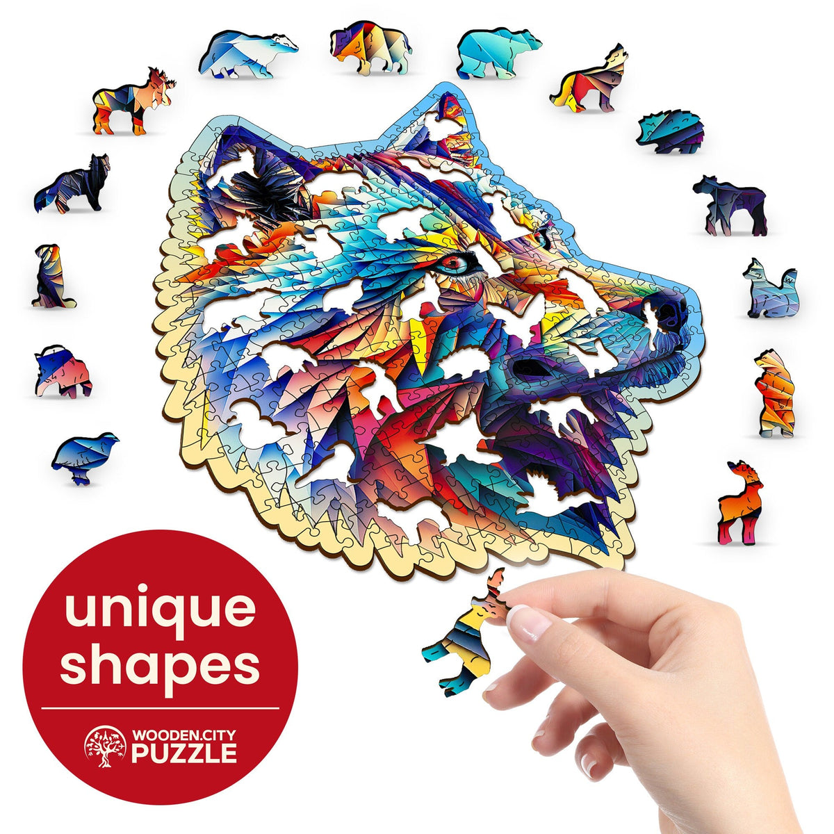 Wooden Puzzle Classy Wolf 250 Pieces On Wooden