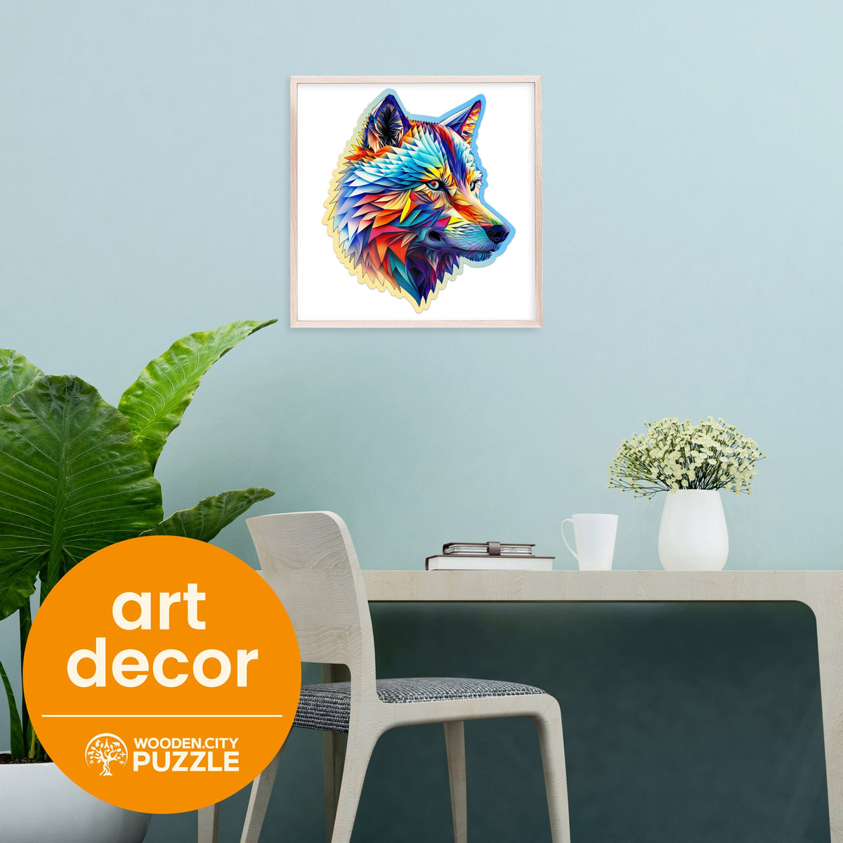 Wooden Puzzle Classy Wolf 250 Pieces On Wooden