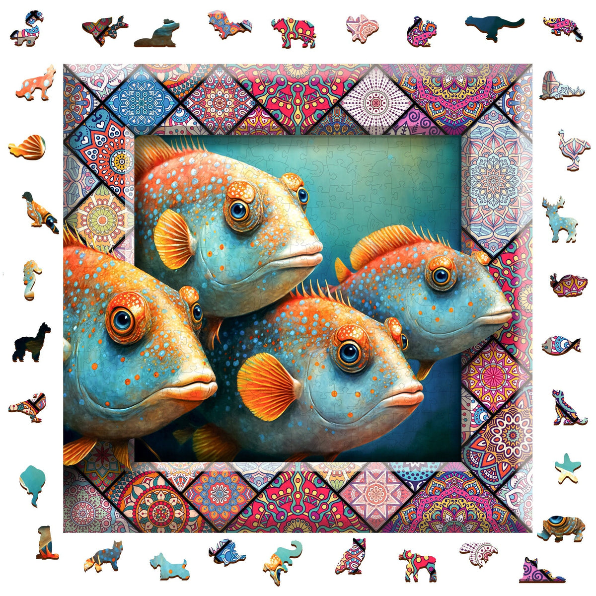 Wooden Puzzle Tropical Fish 500 Pieces On Wooden