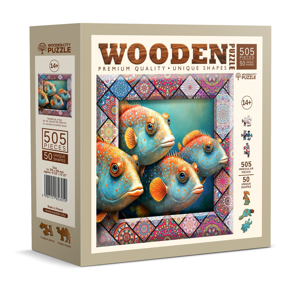 Wooden Puzzle Tropical Fish 500 Pieces On Wooden