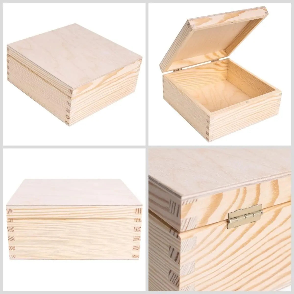 Wooden Storage Box Unpainted Plain On Wooden
