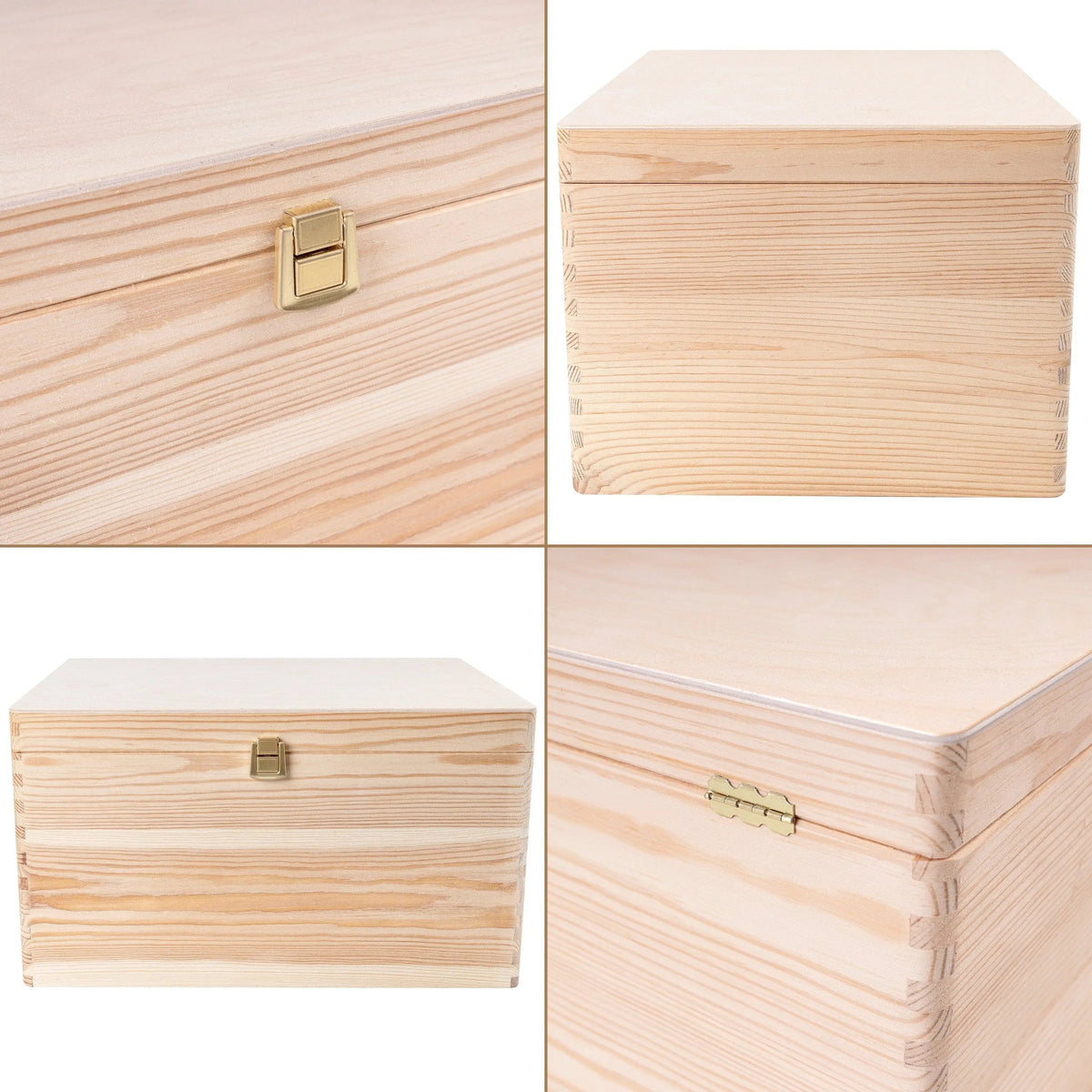 XXL Large Wooden Storage Box On Wooden