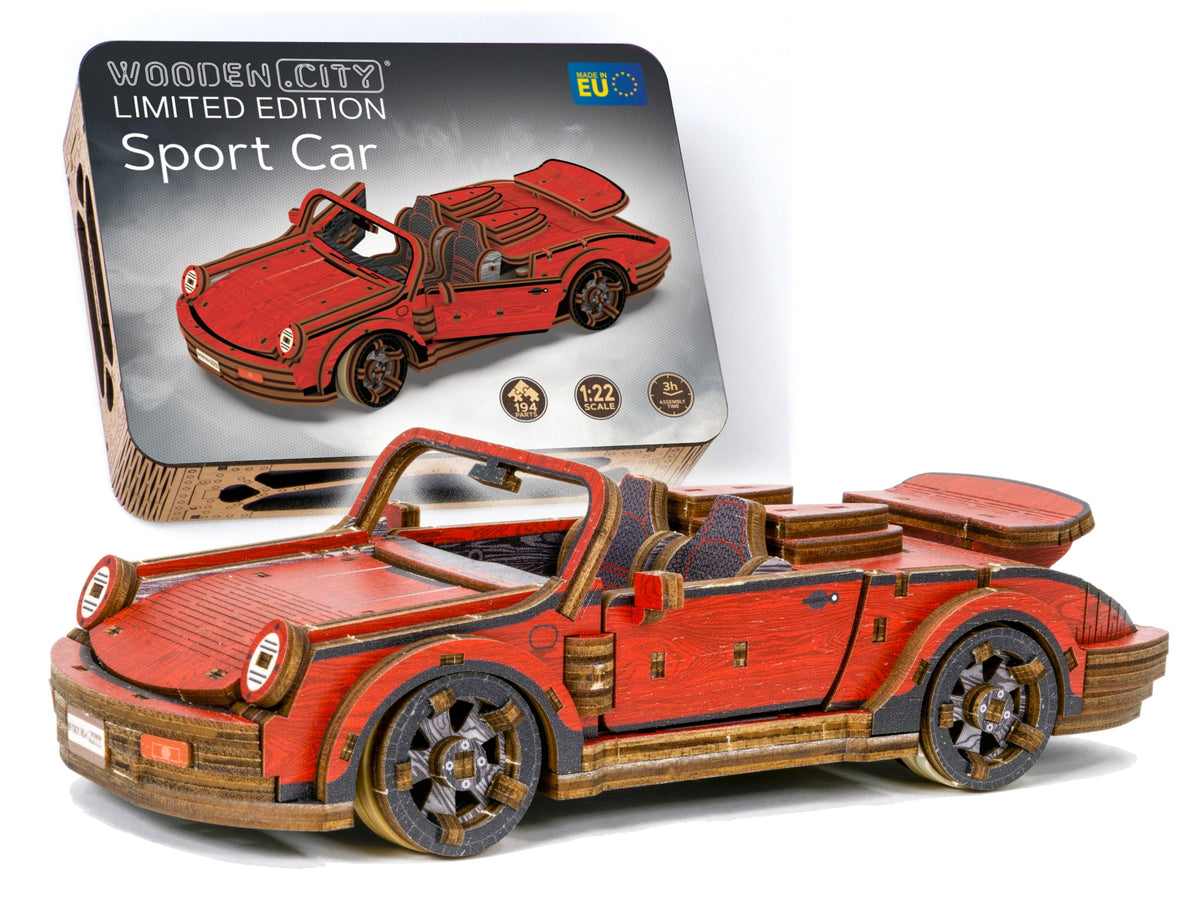 Puzzle 3D Vintage Cars &quot;Sport Car Limited Edition&quot; DIY Wooden Model Kits For Adults To Build Cars - Adults Brain Teaser On Wooden