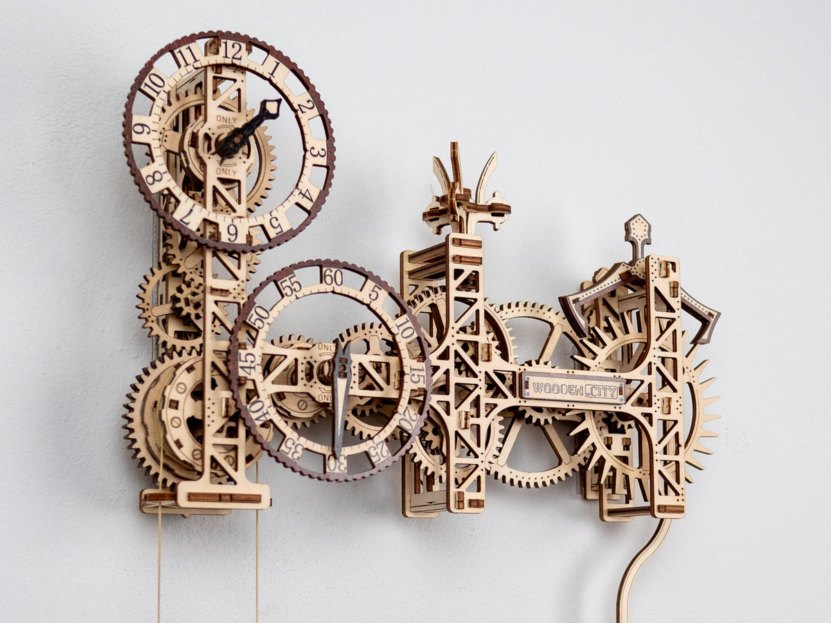 Steampunk Mechanical Clock Making Kit   - Decorative Wall Clocks 3D Wooden Puzzles for Adults On Wooden